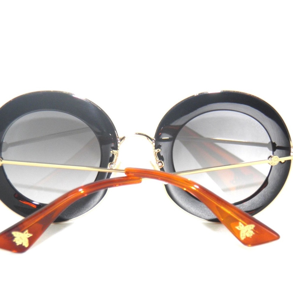 GUCCI GG0113S BLACK-GOLD-GREY 001 SunglaSSeS new! - Picture 4 of 7